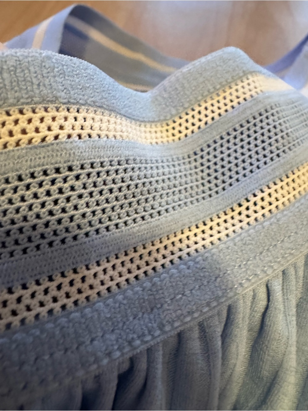 Free People Light Blue Ribbed Circle Skirt with Built-In Shorts - Picture 5 of 5